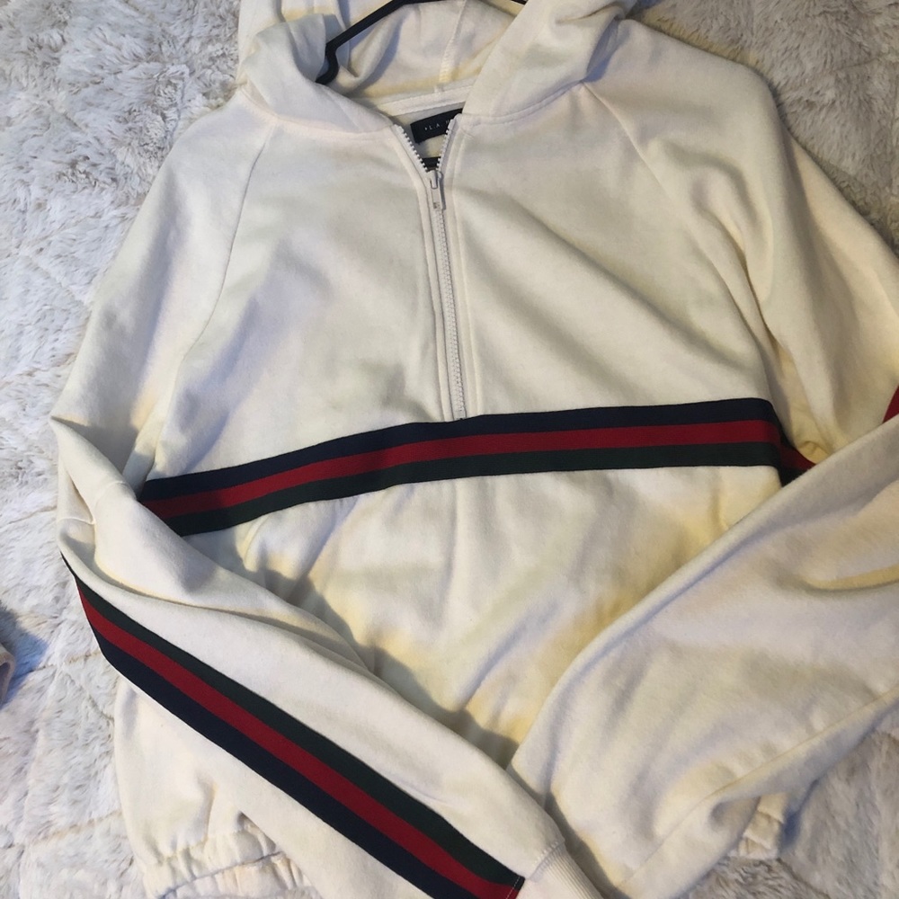 L.A. Hearts Crop Zip-Up Hoodie